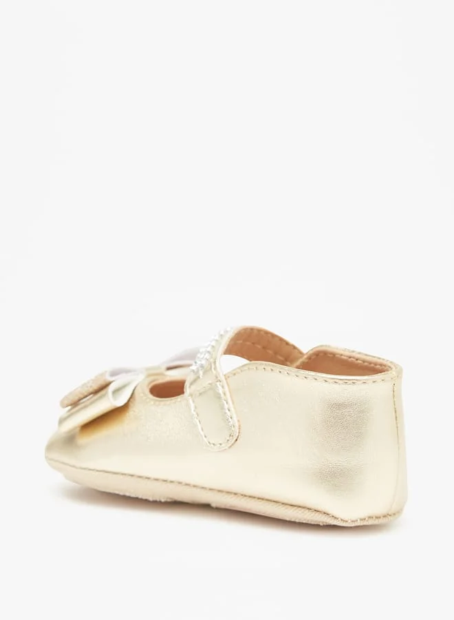 بيرفيت بوت بناتي بشريطة فيونكة وإغلاق لاصق