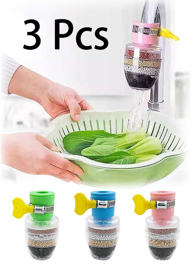 Photon 3 قطع من فلاتر مياه الصنبور، فلاتر خرطوشة الكربون النشط المكونة من 6 طبقات للحصول على مياه نظيفة وآمنة في المنزل والمطبخ - Image 1