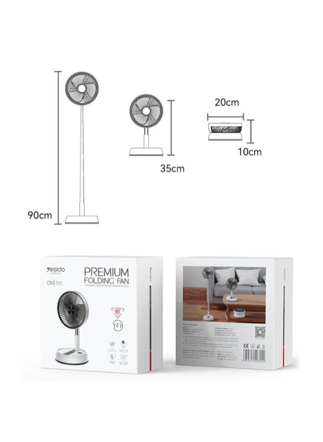 Yesido - Yesido YF11 Foldable Telescopic Floor Fan - Image 1