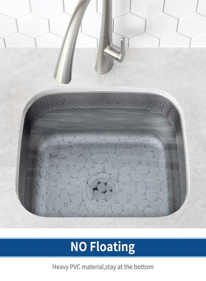 Bligli Pebble Sink Mat for Stainless Steel/Ceramic Sinks, PVC Eco-friendly Sink Protectors for Bottom of Kitchen Sink, Dishes and Glassware, Fast Draining, 15.7 x 11.8 inch (2 PACK, Clear) - Image 5