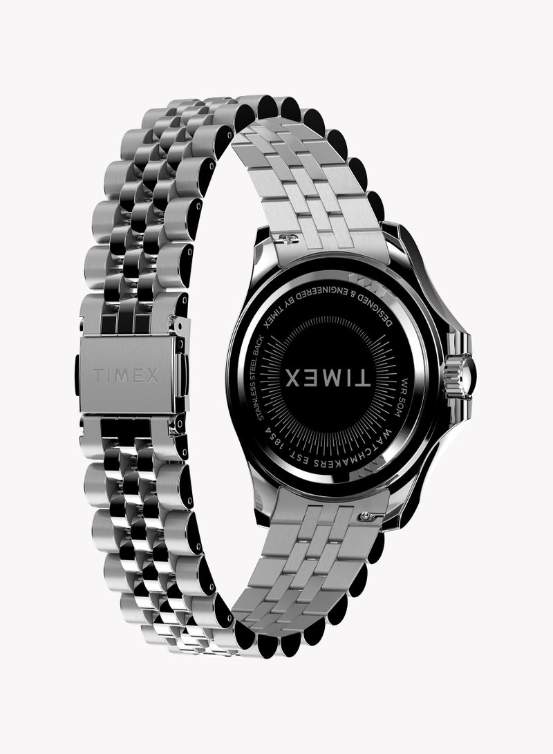 Timex Kaia Multifunction All Silver-tone with Rainbow Crystal Accents and Silver Dial TW2W33000 Women's Watch - Image 3