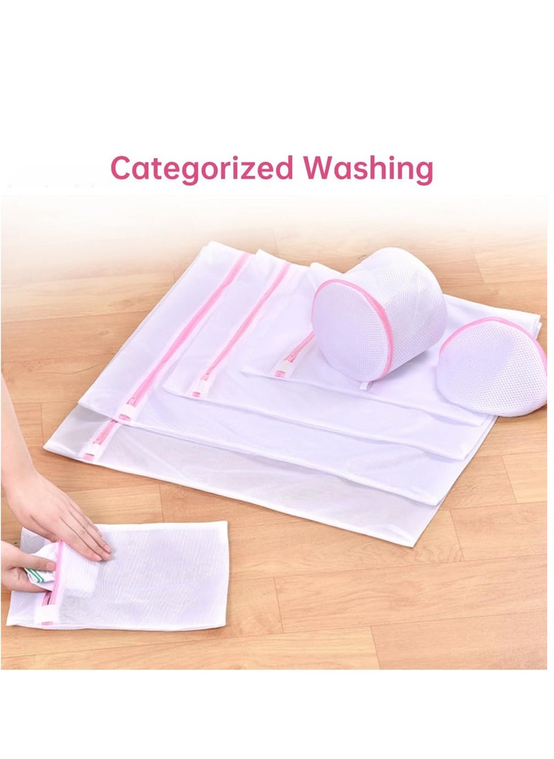 ECVV 7Pcs Mesh Laundry Bags for Delicates Zipper Closure Anti Open Guard, Travel Storage Organize Bag, Clothing Washing Bags for Washing Machines, Blouse, Bra, Hosiery, Stocking, Underwear, Lingerie  - Image 2