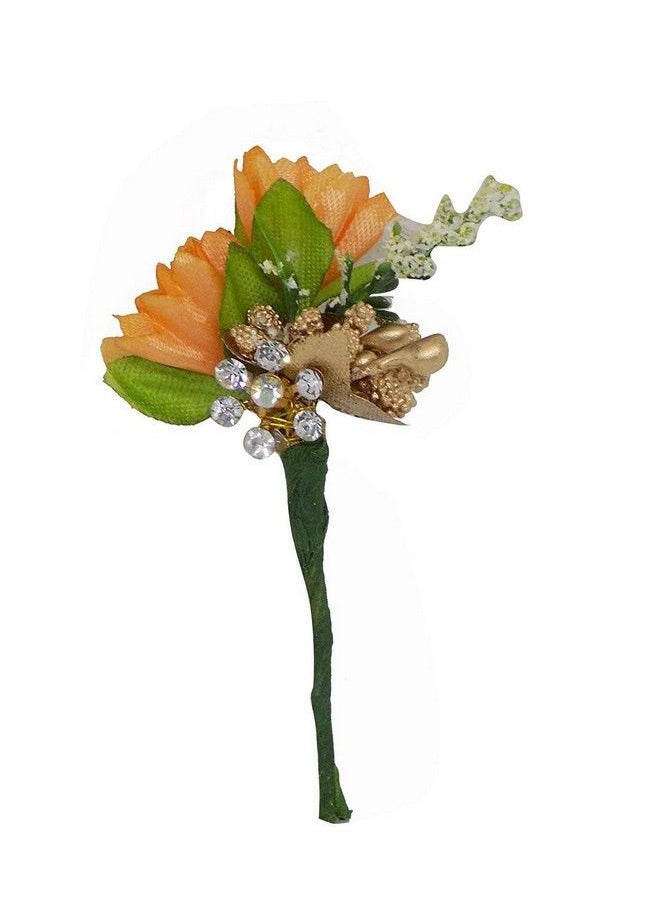 Inaaya - Artificial Hair Pins For Party Use Hair Accessories (Set Of 5) Orange 20 Grams Pack Of 1 - Image 1