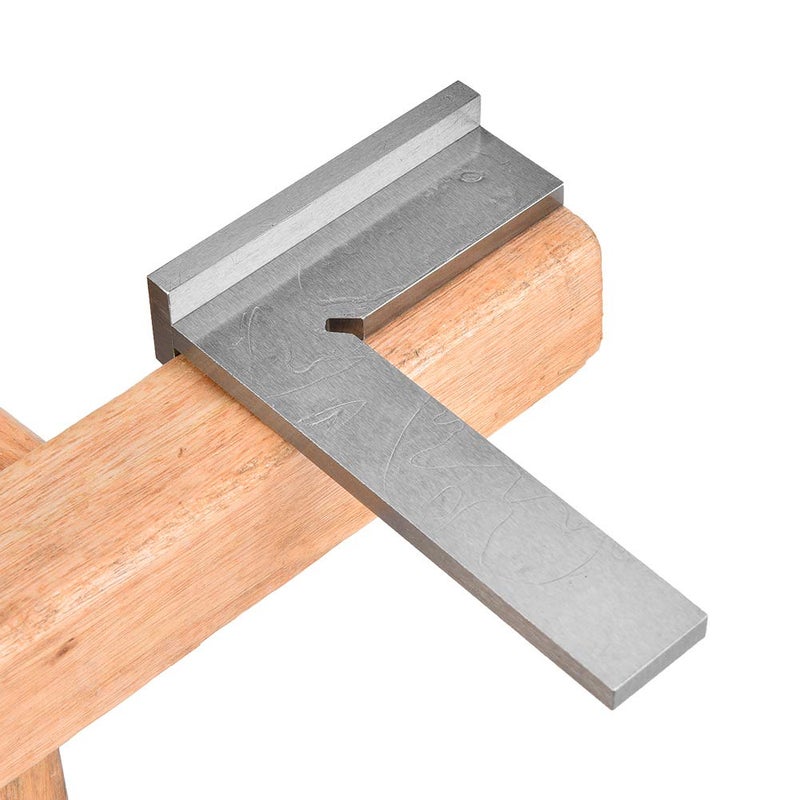 Aqxreight 150x100mm Stainless Steel 90 Degree Angle Ruler with Seat Engineer Machined - Image 2