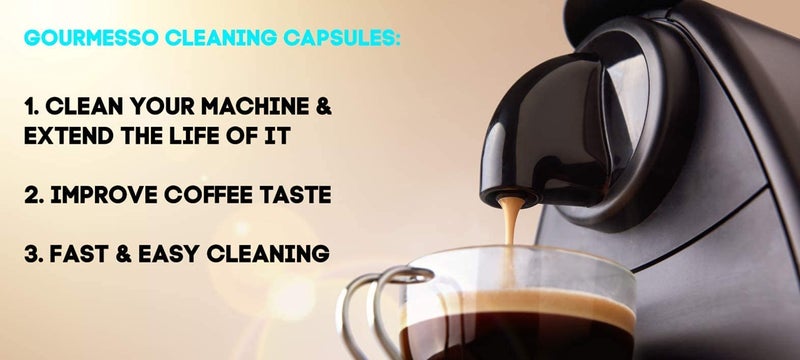 Gourmesso Nespresso Cleaning Pods - 10 Cleaning Capsules for Nespresso Original Machines. Cleaning Kit for Better Tasting Coffee! - Image 2