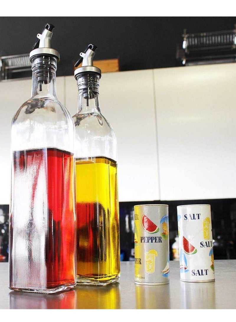 2-Piece Oil And Vinegar Glass Bottle Set Multicolour 2x500ml  - Image 1