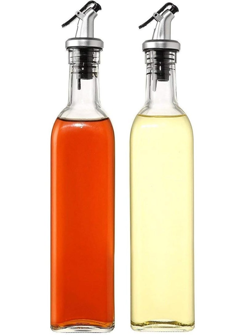 2-Piece Oil And Vinegar Glass Bottle Set Multicolour 2x500ml  - Image 2