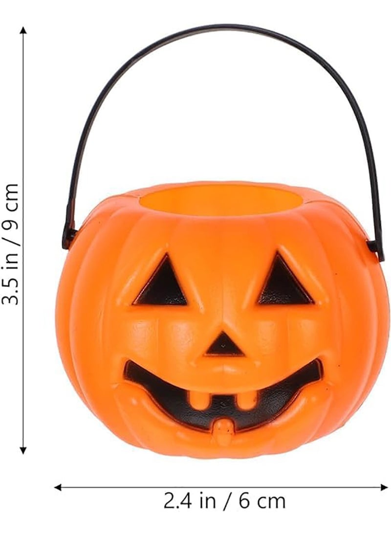 Pumpkin Candy Buckets 1-PCS Plastic Pumpkin Buckets Pumpkin Candy Bags Halloween 7" x 5.5" - Image 5
