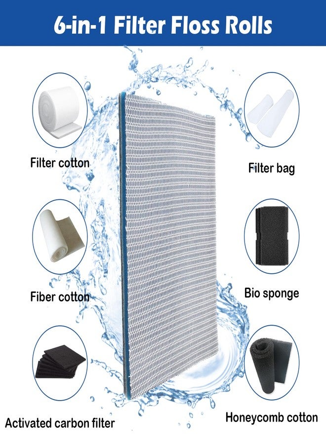 MUYG 8 Layer Aquarium Filter Media Pad,15.7 x 11.8 in Washable Cuttable Filters Sponge Pads Foam Filter Floss Accessories for Fish Tank, Pond, Aquarium - Image 3