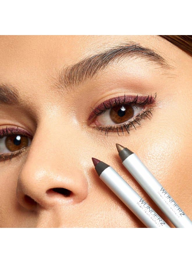 Wunder2 SUPER-STAY LINER Makeup Eyeliner Pencil Long Lasting Waterproof Eye Liner, Color White Gold Metallic - Image 3