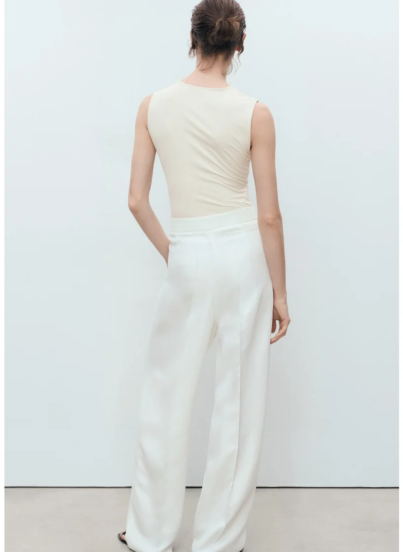 مانجو Fitted Top With Wide Straps