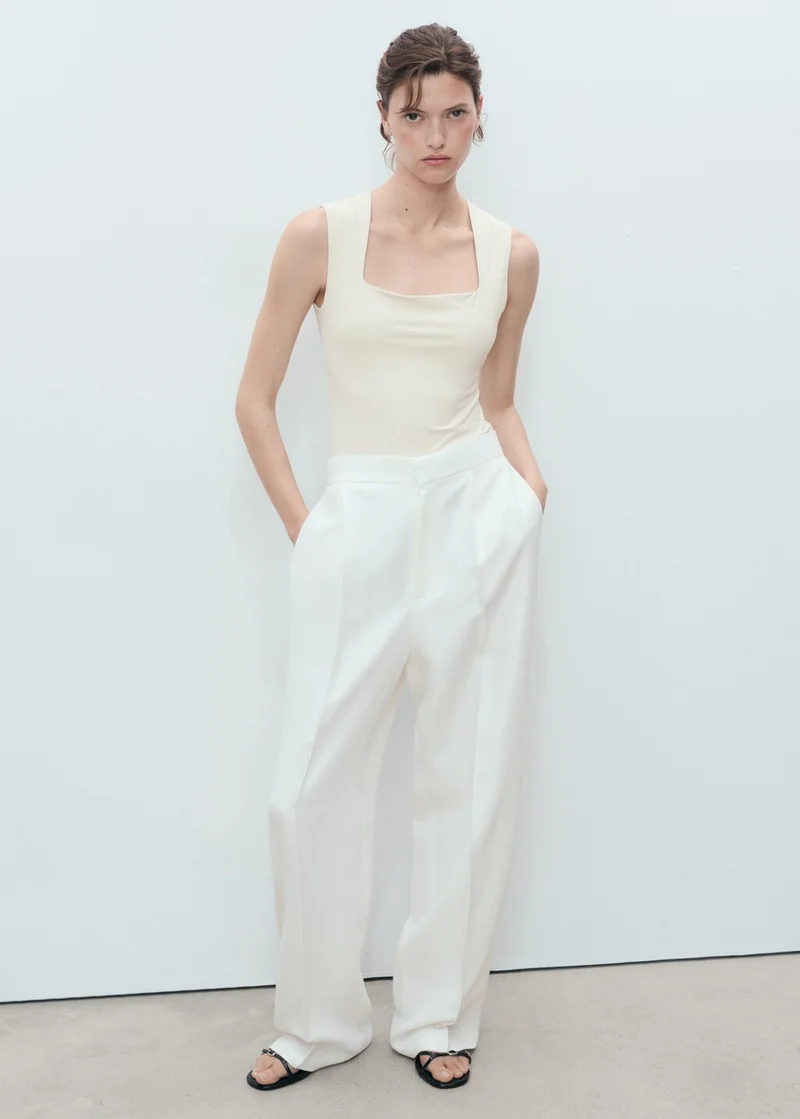 MANGO Fitted Top With Wide Straps