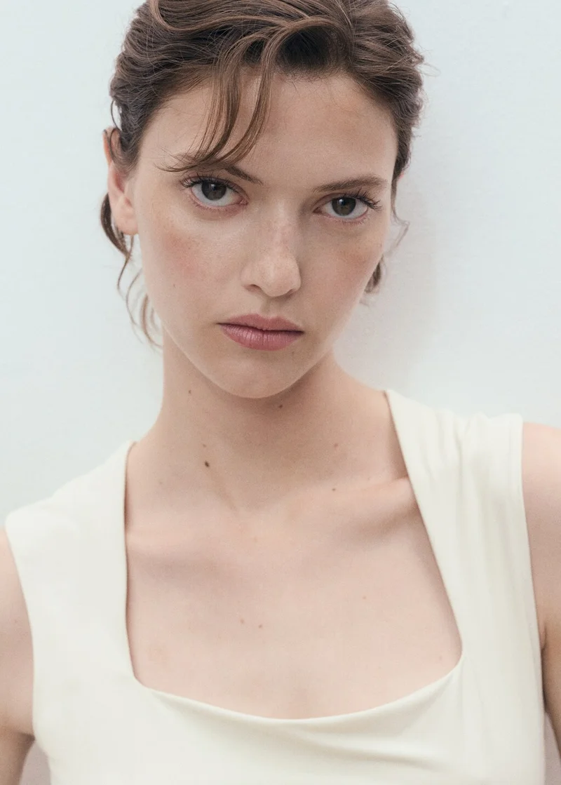 MANGO Fitted Top With Wide Straps