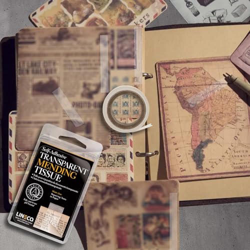 Lineco Archival Document Repair Tape, Repairs Paper Documents, Book Pages, Maps, Ephemera, Photos and Printed Artwork. Ideal for Family Archivist, Acid-Free Translucent Tape 0.5" x 12', Pack of 1 - Image 3