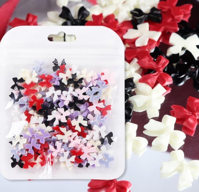 Nail Charm 50pcs Nail Art Accessories Nail Art Decoration Accessories for Girls Nail Accessories Resin Bow Nail Decorations Bow Charms Women Nail Decorations Supplies