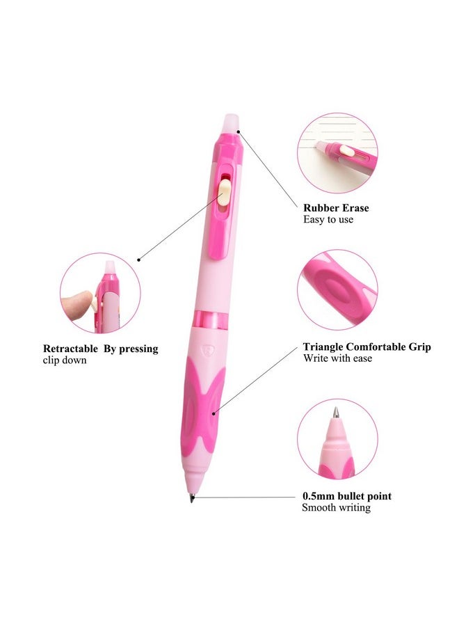 M&G - 6 Pcs Retractable Erasable Gel Pens,Black Ink Gel Pens Make Mistakes Disappear, Premium Comfort Grip Note Taking And Crossword Puzzles - Image 1
