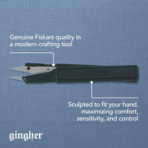 Gingher Featherweight Thread Clippers - 4" Stainless Steel Snips - Sharp Thread Puller with Protective Cap for Crafts - Black - Image 2