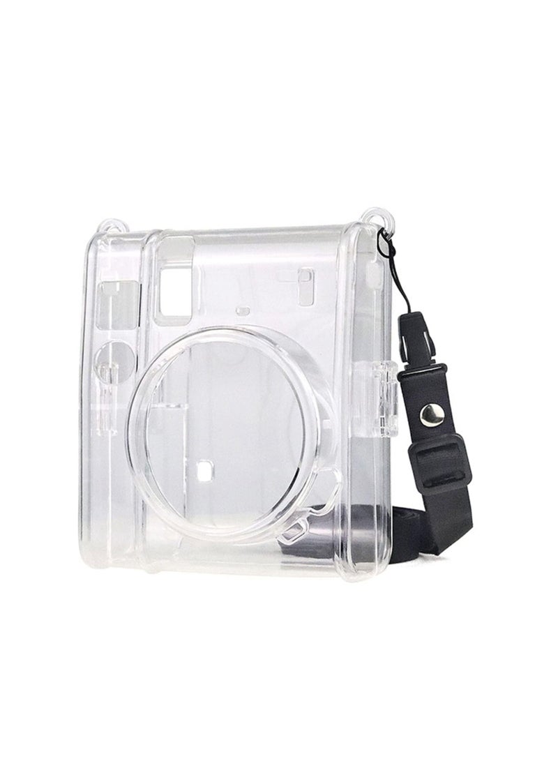 Protective Case Compatible with Fujifilm Instax Mini 40 Instant Film Camera/Crystal Hard Shell PVC Protective Cover Carrying Cover/with Adjustable Shoulder Strap -Clear  - Image 1