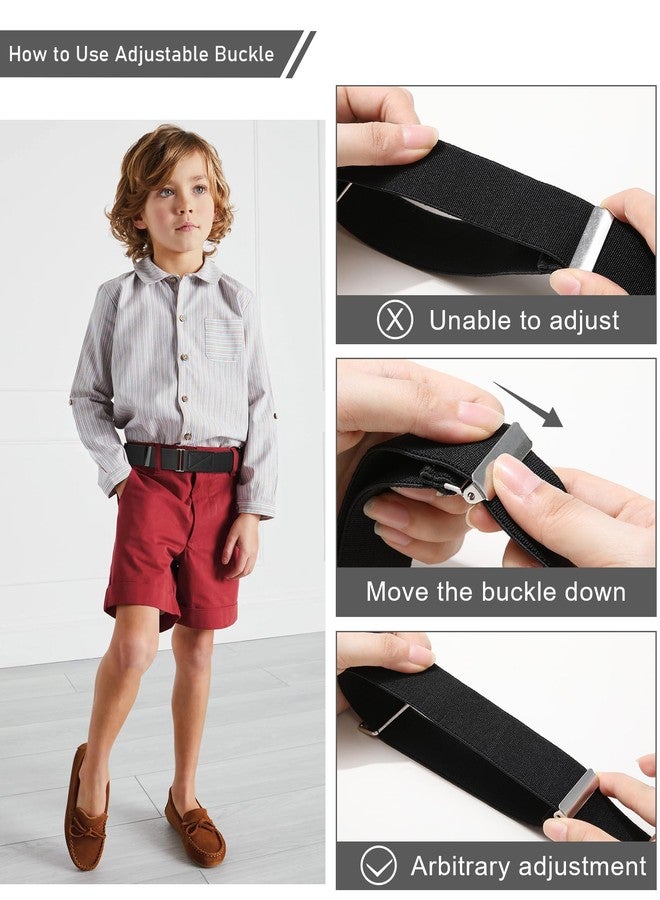 WELROG Kids Belts for Boys - Velcro Buckle Toddler Belt Elastic Adjustable Belt for Boys Girls(Balck) - Image 5