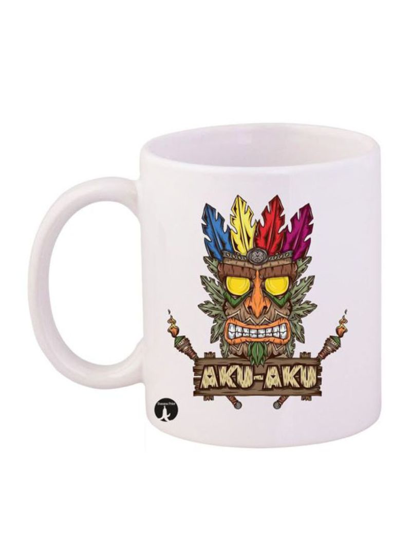 RKN Video Game Crash Printed Mug White/Red/Green 12ounce