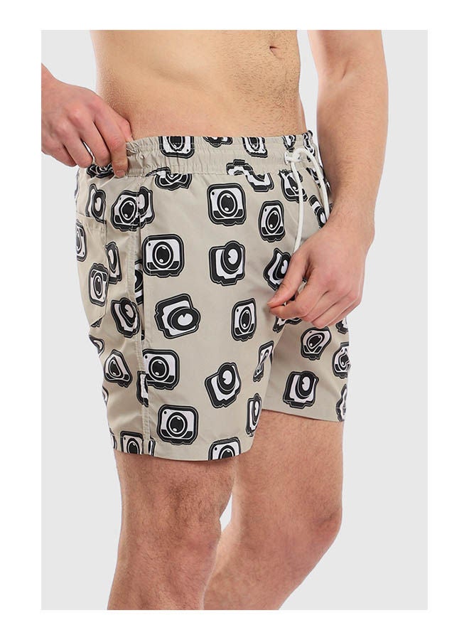 WHITE RABBIT Printed Mid-Rise Swim Shorts  - Image 2