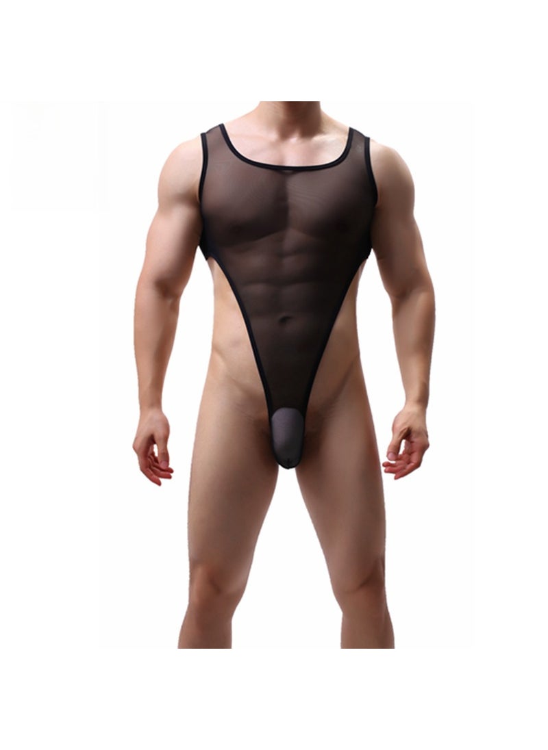 New DomiGe Stylish Mens Bodysuit Thong 5502 5502 Black