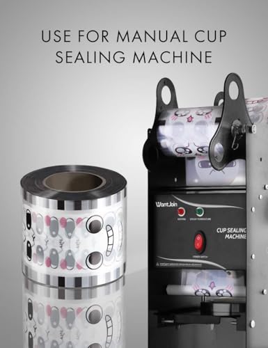 WantJoin Cup Sealing Film - Boba Cup Sealer Film 90-105 mm 3000 Cups for PP Plastic and Paper Cups - Image 5