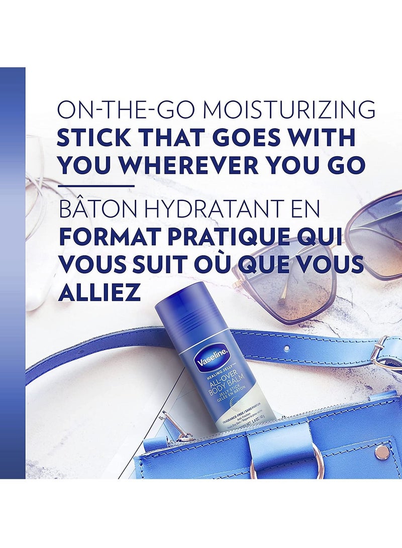 Vaseline All-Over Body Balm Jelly Stick Anti-Friction For Dry Skin Unscented, 40 g Pack of 3 - Image 4