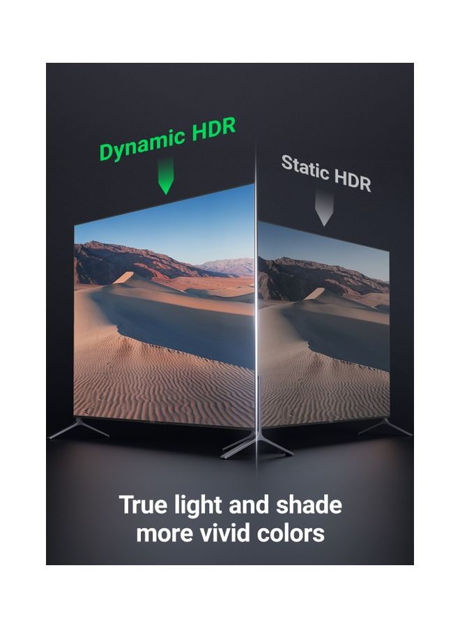 HDMI Cable1M 2.1 Ultra HD High-Speed 48Gbps Braided Cord eARC Dynamic HDR Dolby Vision for MacBook Pro PS5 Switch TV Xbox Roku UHD TV Blu-ray Projector black - Image 4