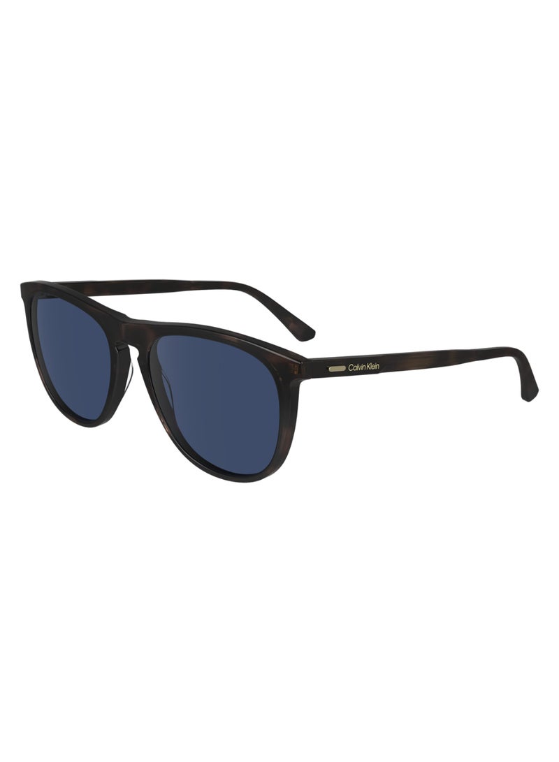 CALVIN KLEIN نظارات شمسية كاملة الإطار من الأسيتات طراز طيار من كالفن كلاين CK24508S 5518 (240) هافانا - Image 2