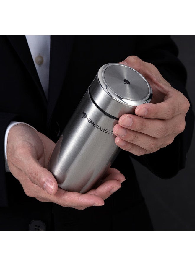 Wanxiang Insulated Mug, 316 Stainless Steel Inner Liner, 460ml Capacity, Business Office Use With Tea Strainer, Large Capacity Curved Tea Infuser Cup - Image 1