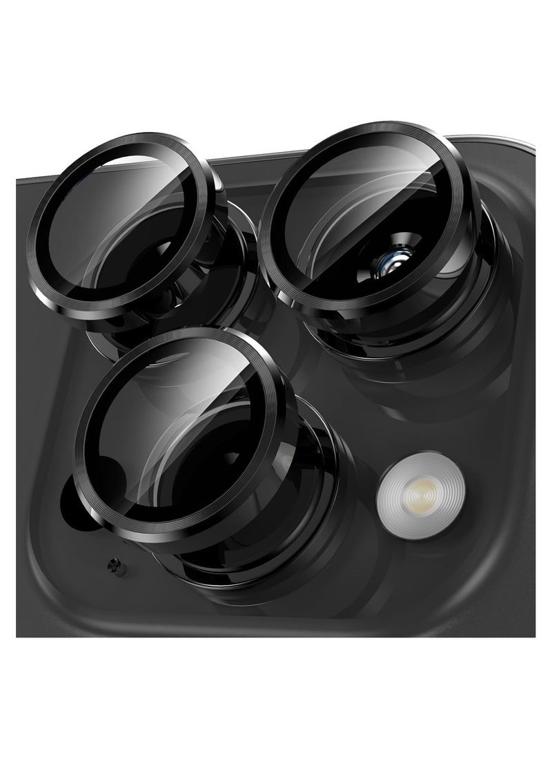 Gravity Compatible with iPhone 15 Pro Max with Integrated Camera Lens Protection, [Seamless Work with Magsafe] [Metallic Glossy Soft Bumper], Diamond Clear Stylish Case (Black Titanium) - Image 1