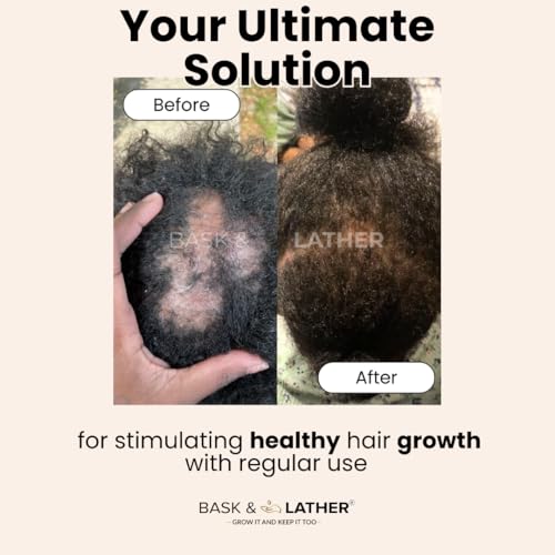 Bask & Lather Scalp Stimulator Hair Growth Oil, Cold Pressed Mint and Rosemary Blend with Grapeseed for Hair Growth, Organic Natural Leave in, All Hair Types, 2 Fl Oz - Image 5