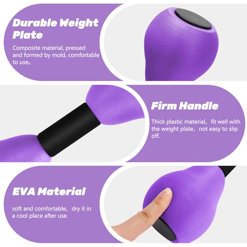 Carperipher Aquatic Dumbells,2Pcs Foam Water Weights Aerobic Exercise Fitness Equipment Dumbbells, Pool Resistance Swimming Training for Adults/Kids/Men/Women Weight Loss, Beginner Swimming Training, Purple - Image 5