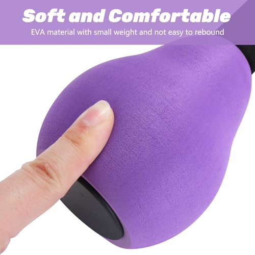 Carperipher Aquatic Dumbells,2Pcs Foam Water Weights Aerobic Exercise Fitness Equipment Dumbbells, Pool Resistance Swimming Training for Adults/Kids/Men/Women Weight Loss, Beginner Swimming Training, Purple - Image 4