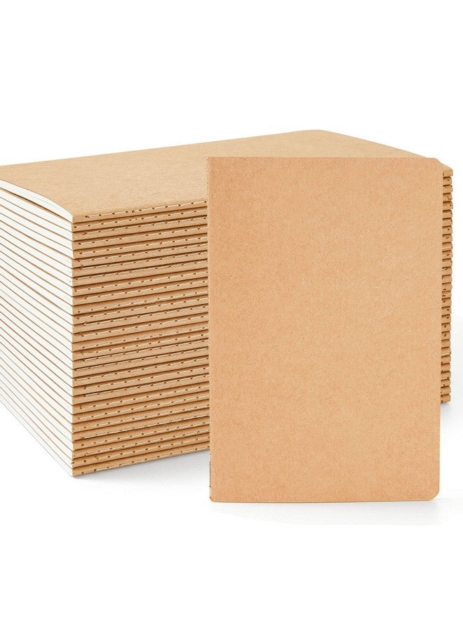 feela 30 Pack Blank Kraft Notebooks, Unlined Sketchbook Note Pad Travel Journal for Drawing Doodling Writing, Journal Bulk For Women Kids Students Office School Supplies, A5, 60 Pages, 8.3” X 5.5” - Image 1