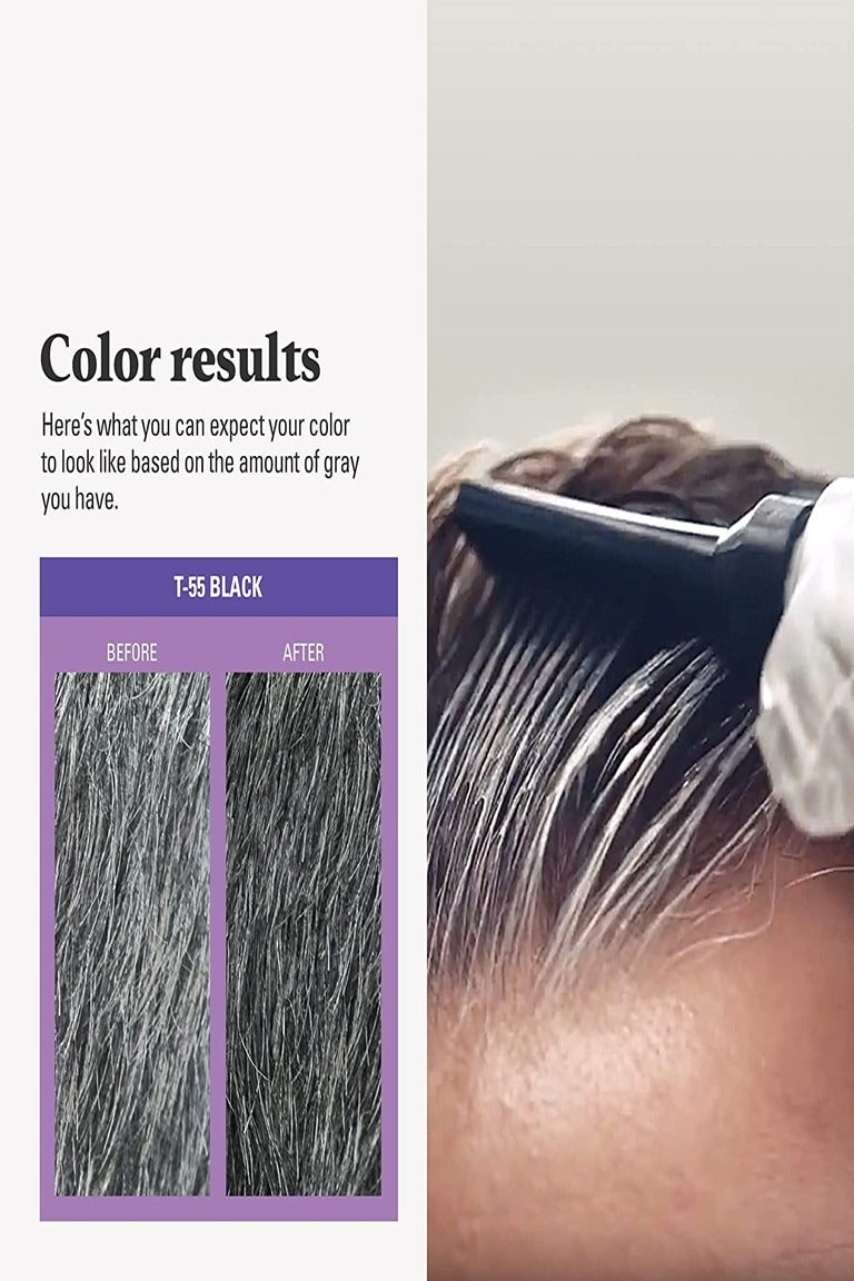 Touch of Gray, Hair Coloring with Comb Applicator,  Black