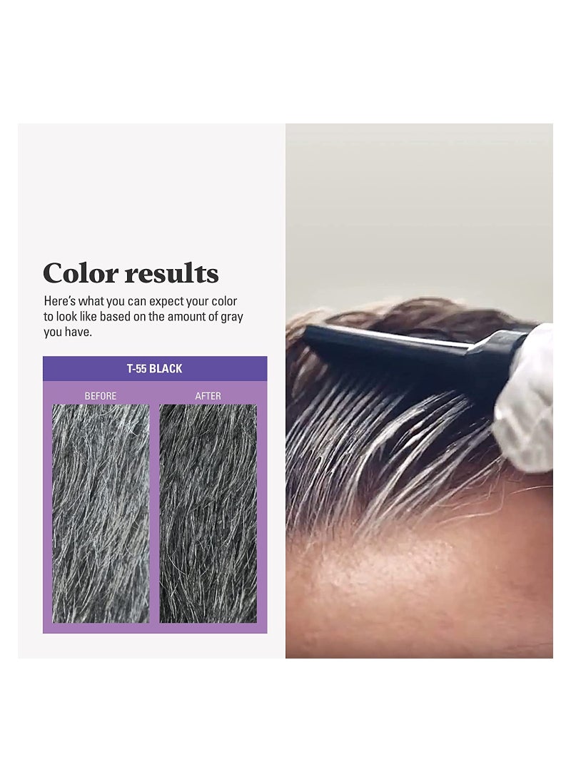 Just For Men - Touch of Gray, Hair Coloring with Comb Applicator,  Black - Image 1