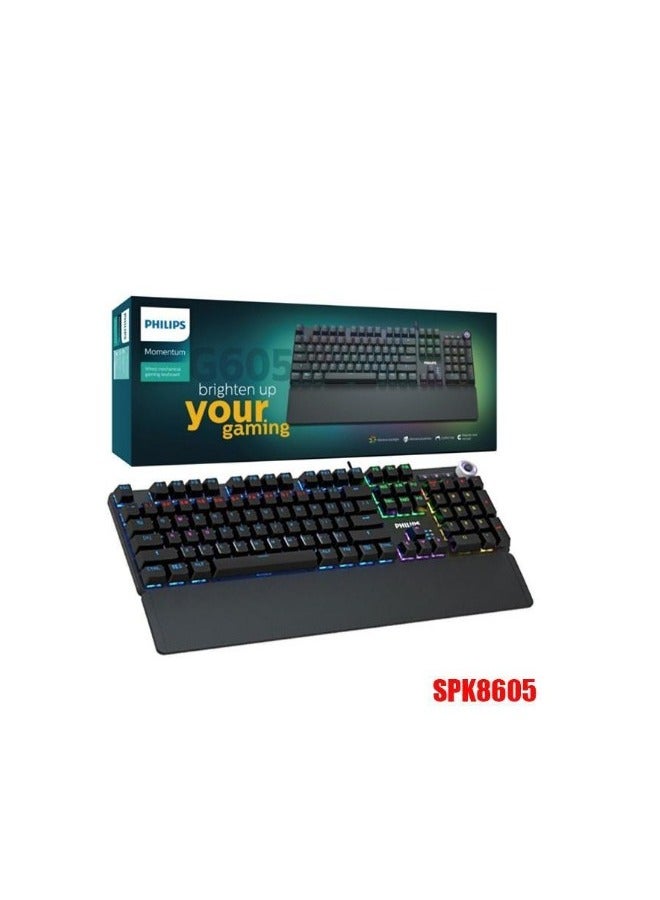 Philips SPK8605 Gaming RGB Keyboard with Mechanical Keys - Image 1