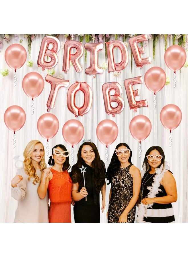 Big Rose Gold "Bride To Be" Balloons, 16 Inch – Bachelorette Party Decorations | Rose Gold Bride Balloons for Bridal Shower Decorations | Rose Gold "Bride To Be" Balloon for Wedding, Bachelorette Ball - Image 5