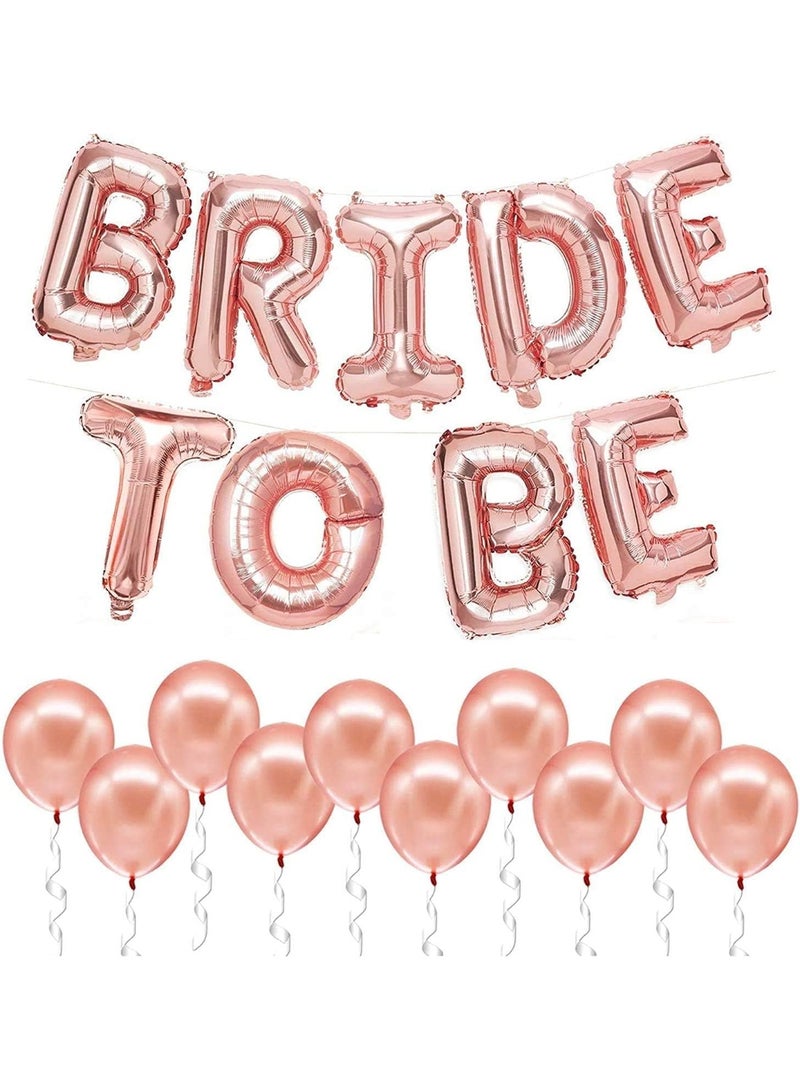 Big Rose Gold "Bride To Be" Balloons, 16 Inch – Bachelorette Party Decorations | Rose Gold Bride Balloons for Bridal Shower Decorations | Rose Gold "Bride To Be" Balloon for Wedding, Bachelorette Ball - Image 1