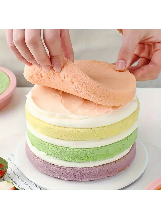 MAMSHIB Pink Silicone Cake Mold Size S Non Stick Round Baking Pan For Oven Air Fryer Ideal For Cakes Bread Toast Home Baking Kitchen Tool And Equipment - Image 3