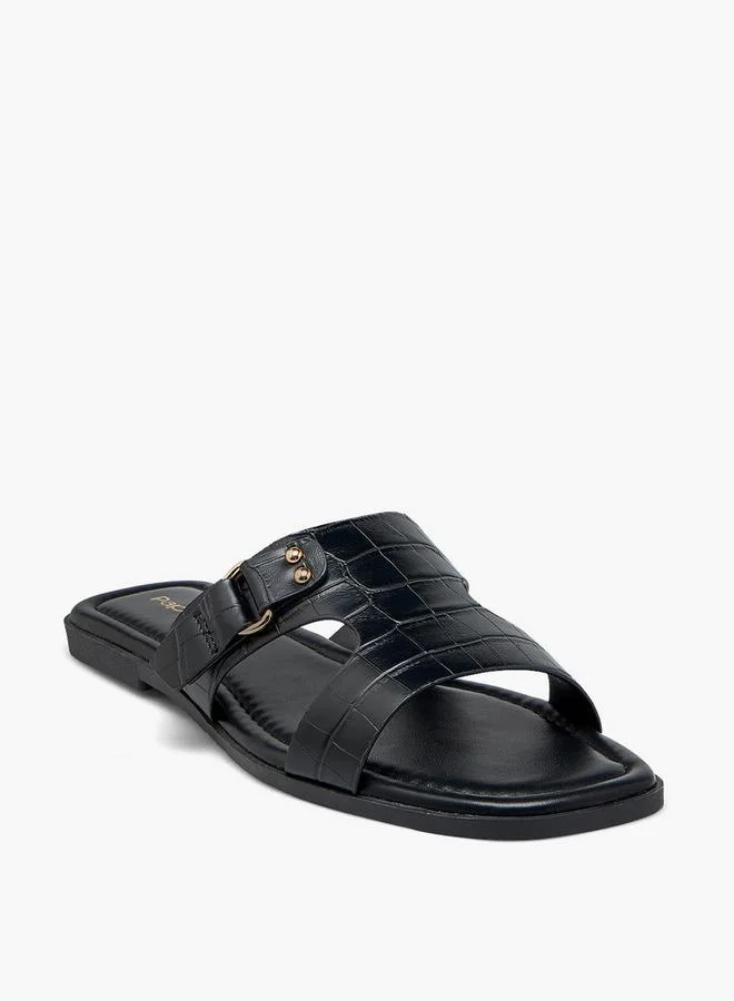 بابريكا Women Buckle Accent Flat Sandals