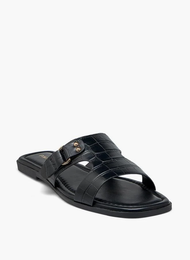 بابريكا Women Buckle Accent Flat Sandals