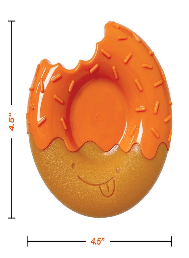 نيلابون لعبة مضغ الكلاب Nylabone Limited Edition بمناسبة عيد الميلاد السبعين على شكل دونات، ألعاب متينة وقوية للكلاب التي تمضغ بقوة، بنكهة اليقطين وزبدة الفول السوداني، حجم كبير - حتى 50 رطلاً (قطعة واحدة) - Image 5