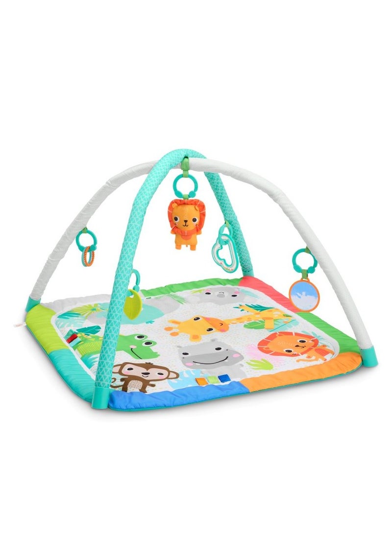 Bright Starts Wild Wiggles Jungle Jubilee Fold Away Activity Gym – For Ages 0–36 Months - Image 1