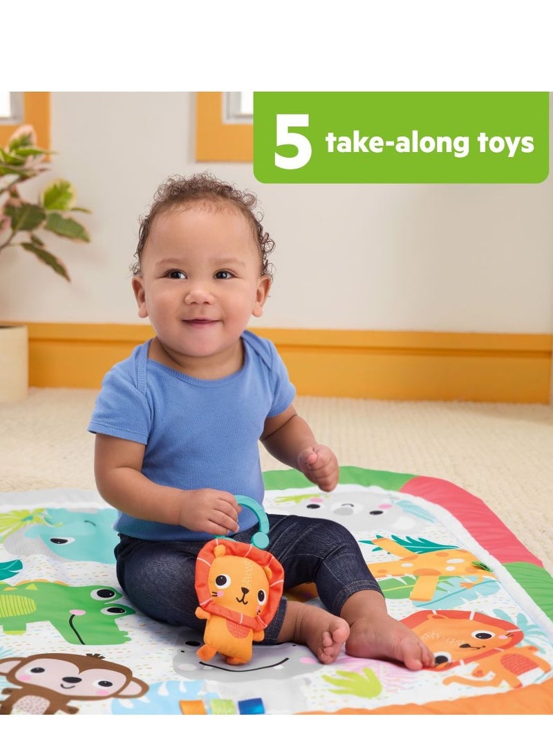 Bright Starts Wild Wiggles Jungle Jubilee Fold Away Activity Gym – For Ages 0–36 Months - Image 4