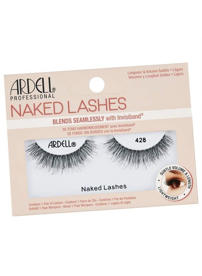 ARDELL Strip Lashes Naked Lashes 428 with Invisiband,1 pair