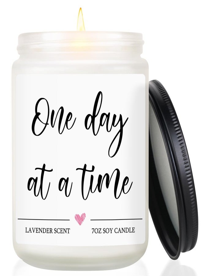 Nuowagify Get Well Gifts for Women, Thinking of You Gifts, Inspirational Gift for Women Men, One Day at A Time Encouragement Candle Anxiety Relief Items, Breast Cancer Care, Sobriety Gift - Image 1