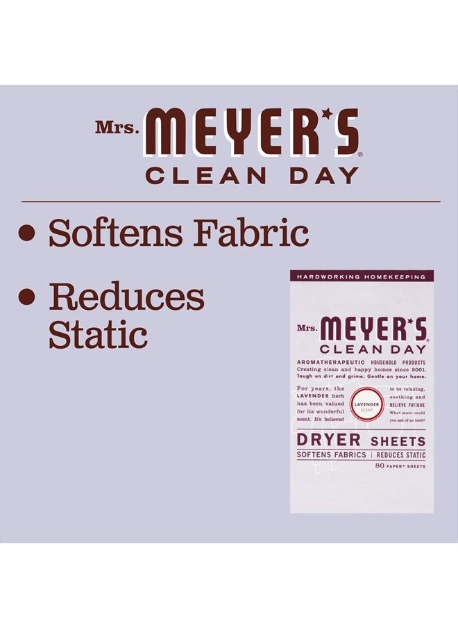 Mrs. Meyer's Clean Day - Mrs. Meyer's Clean Day Dryer Sheets, Lavender, 80 ct - Image 1